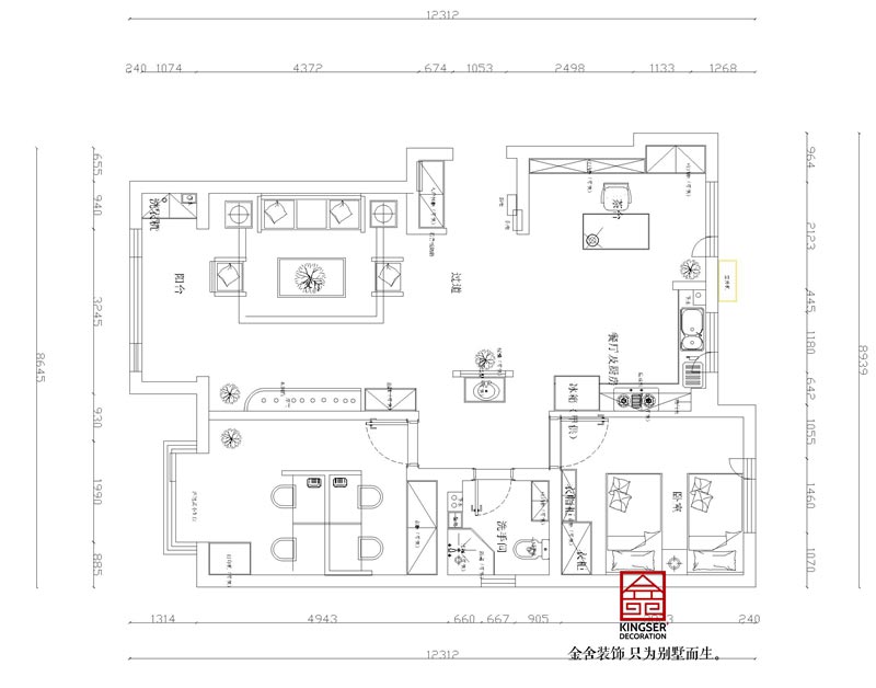 麗景藍灣114平米戶型分析