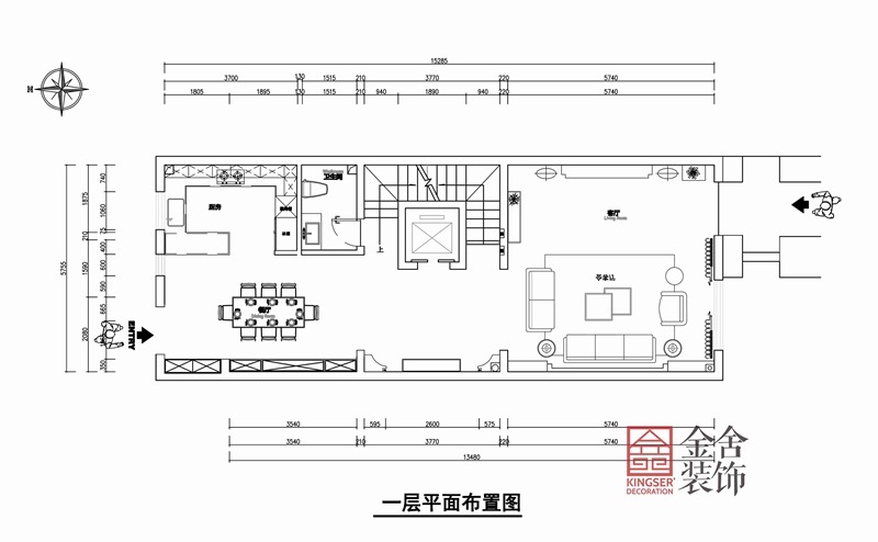 榮盛御府415平米歐式風(fēng)格別墅戶型平面布置圖